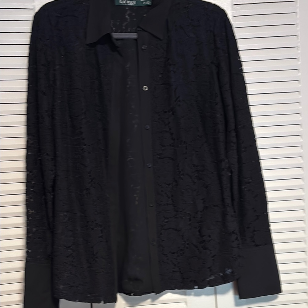 Lauren Ralph Lauren Black Lightweight Shirt Jacket